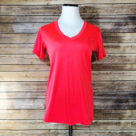 Under Armour Tops - Under Armour Neon Coral Short Sleeve Athletic Tee